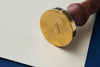 Vintage Gold Wax Seal Stamp With A Wooden Handle Psd