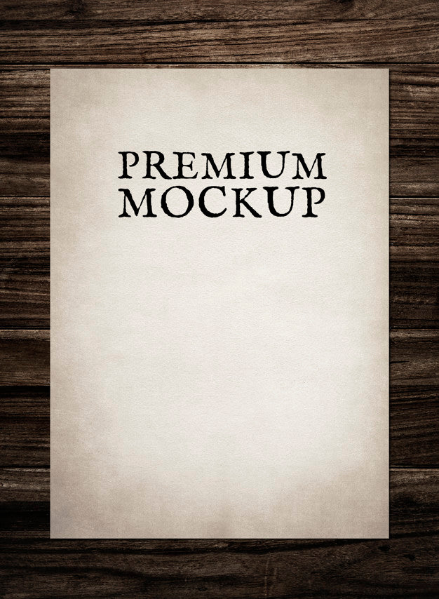 Vintage Paper Mockup Illustration Psd