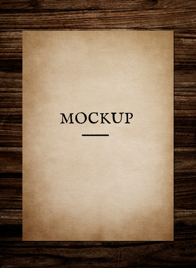 Vintage Paper Mockup Illustration Psd
