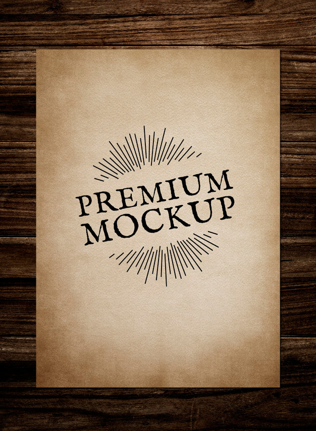 Vintage Paper Mockup Illustration Psd