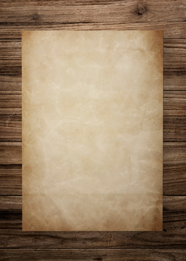 Vintage Paper Mockup On Wooden Background Psd