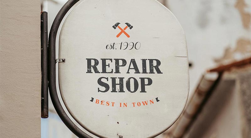 Vintage Round Signage Mockup Psd