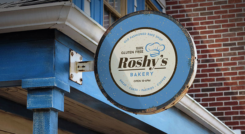 Vintage Wall Mounted Sign Board Mockup Psd