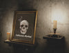 Vintage Wall Texture With Candles And Frame Psd