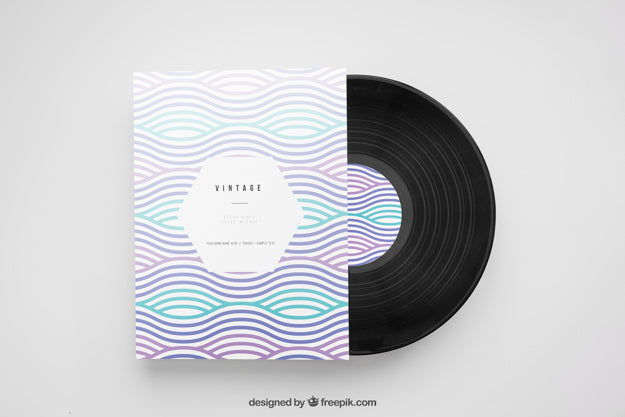 Vinyl Mockup And Flyer Psd