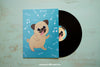 Vinyl Mockup With Dog Design Psd