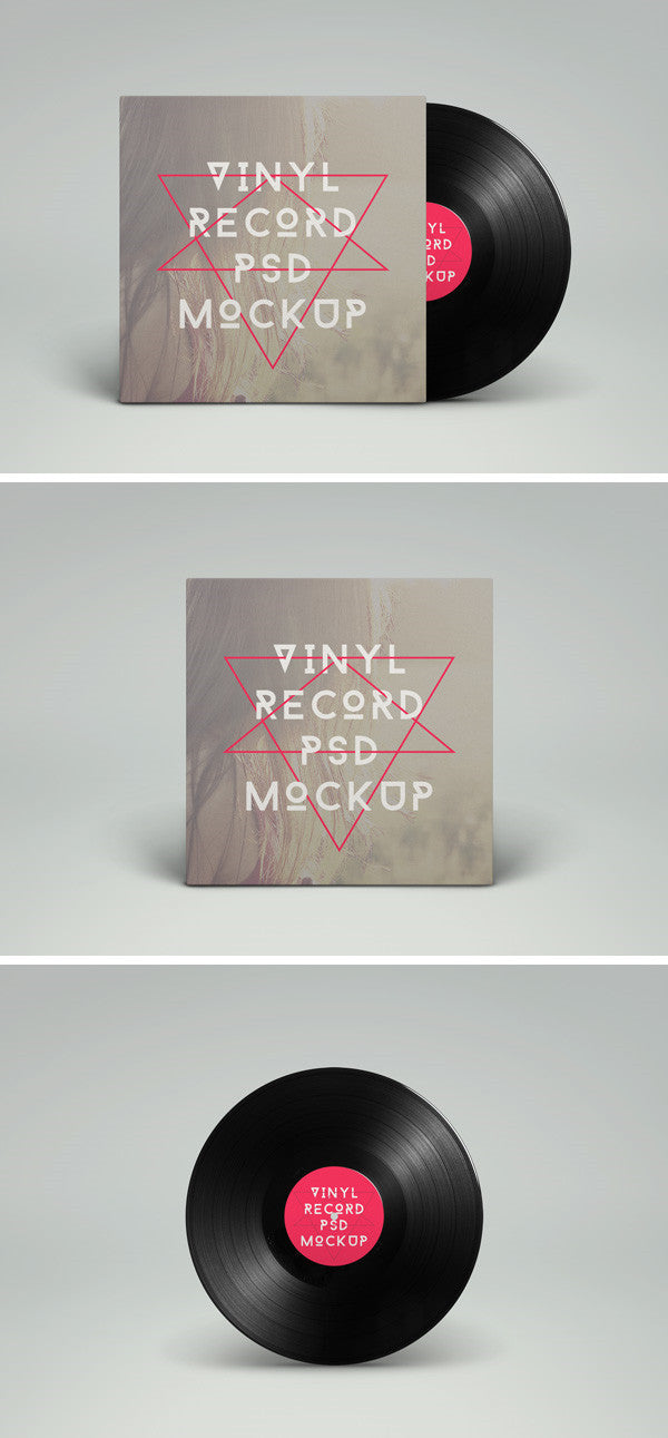 Vinyl Record Psd Mockup