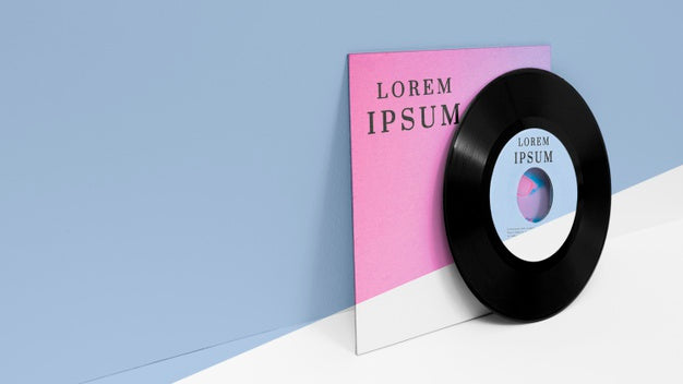 Vinyl Records Mock-Up Arrangement Psd