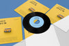 Vinyl Records Mock-Up Composition Psd