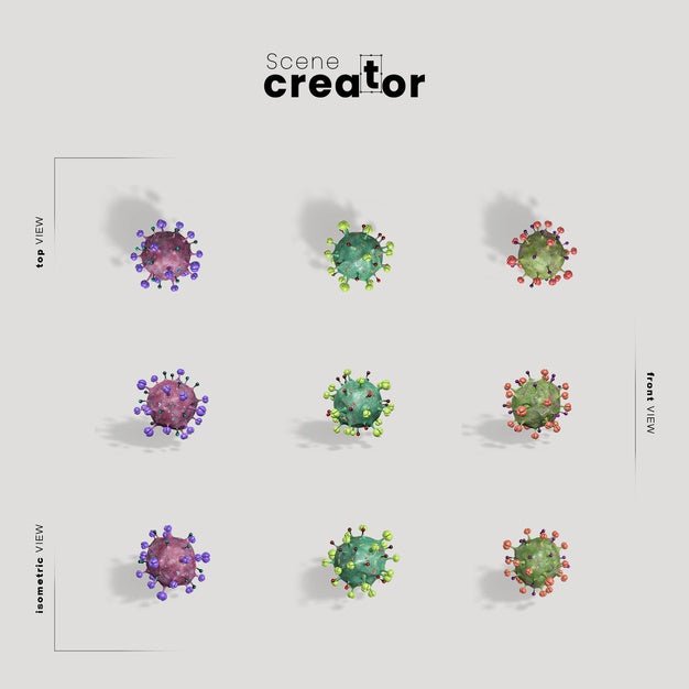 Viral Bacteria Scene Creator Mock-Up Psd