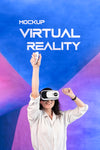 Virtual Reality Technology Concept Mock-Up Psd