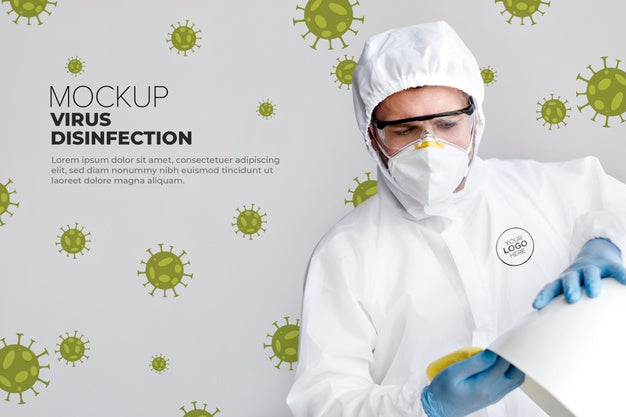 Virus Disinfection Concept Mock-Up Psd