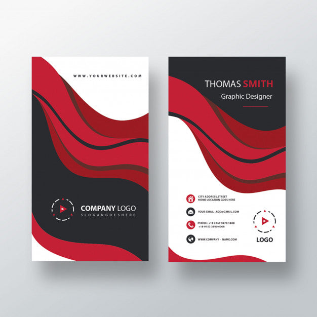 Visit Card Template Vertical Design Psd - Mockup Hunt