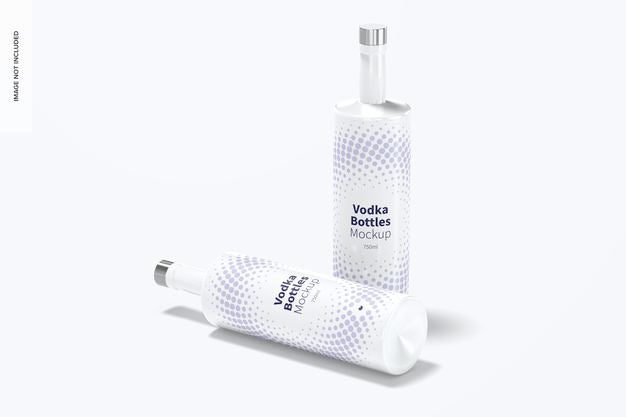 Vodka Bottles Mockup Psd