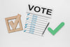 Voting For Elections Mock-Up With Tick Mark Psd