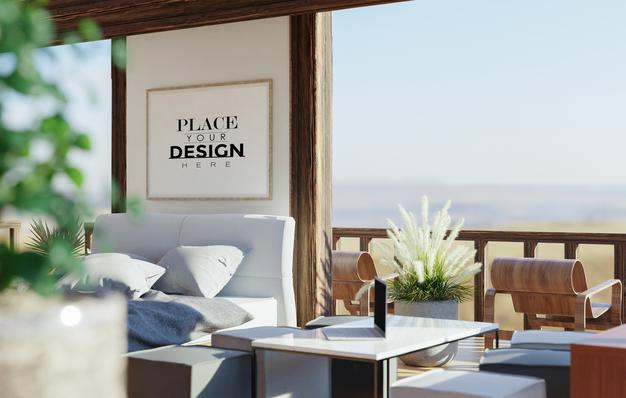 Wall Art Canvas Or Picture Frame In Bedroom Mockup Psd