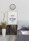 Wall Art Canvas Or Picture Frame Mockup Interior In A Bedroom Psd
