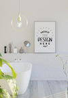 Wall Art Canvas Or Picture Frame Mockup On Bathroom Interior Psd