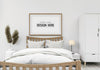 Wall Art Or Canvas Frame Mockup Interior In A Bedroom Psd