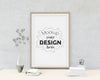 Wall Art Or Canvas Frame Mockup Over Table Psd