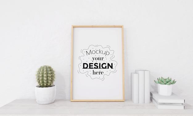 Wall Art Or Picture Frame In Living Room Mockup Psd