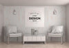 Wall Art Or Picture Frame In Living Room Mockup Psd