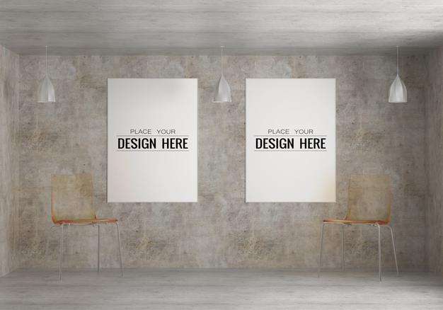 Wall Art Or Picture Frame In Living Room Mockup Psd