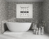 Wall Art Or Picture Frame Mockup On Bathroom Interior Psd