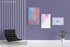 Wall Canvas Mockup, Different Sizes Psd