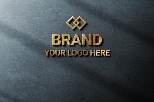 Wall Logo Mockup Psd