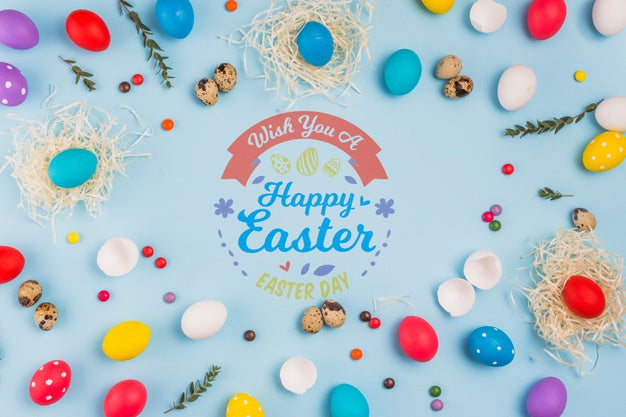 Wall Mockup Easter Concept Psd