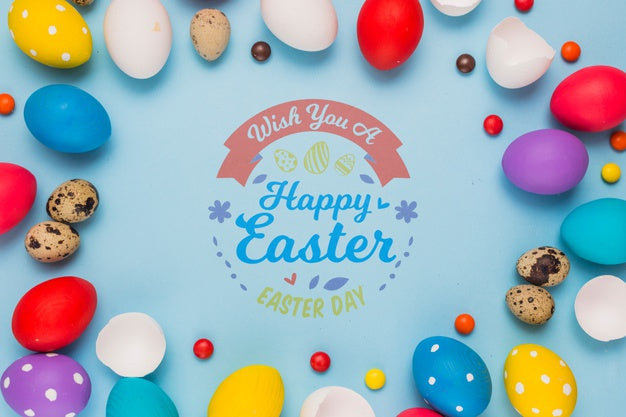 Wall Mockup Easter Concept Psd
