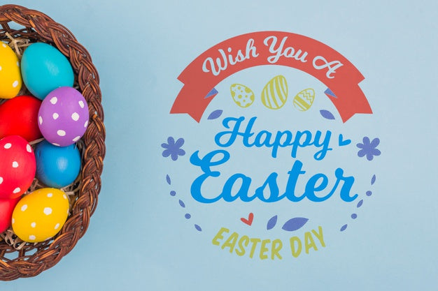 Wall Mockup Easter Concept Psd