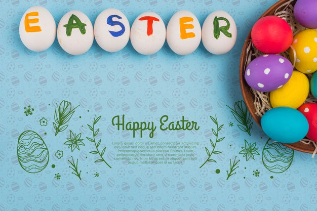 Wall Mockup Easter Concept Psd