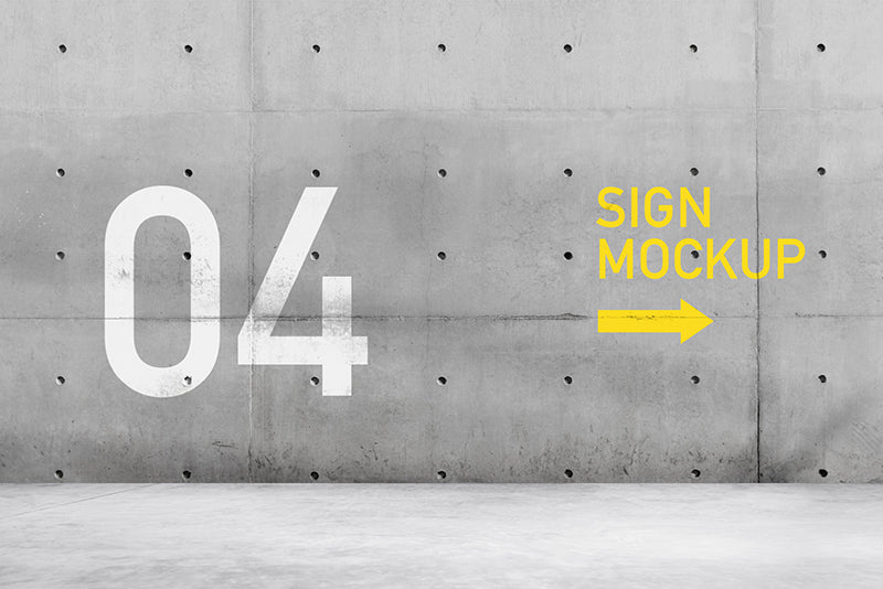 Wall Sign Mockup