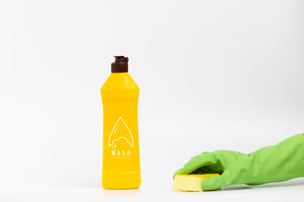 Wash And Cleaning Detergent Mock-Up Psd