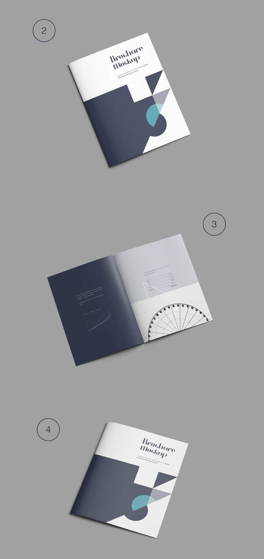 4 x Clean Letter Brochure Mockup