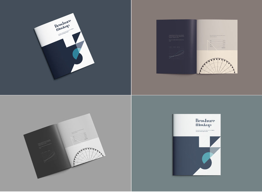 4 x Clean Letter Brochure Mockup