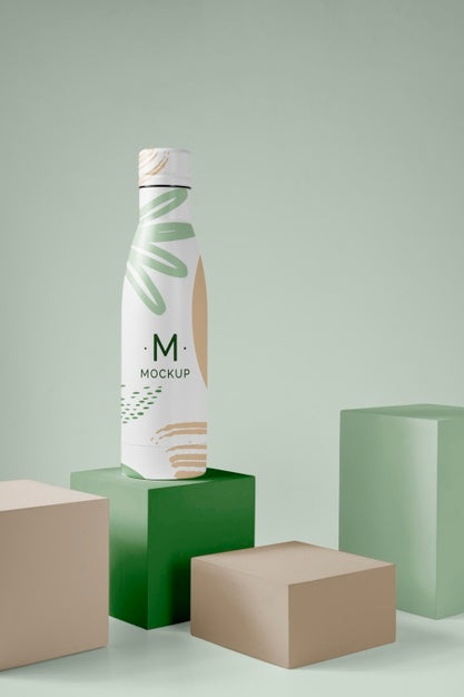 Water Drop Bottle Mockup Design Psd