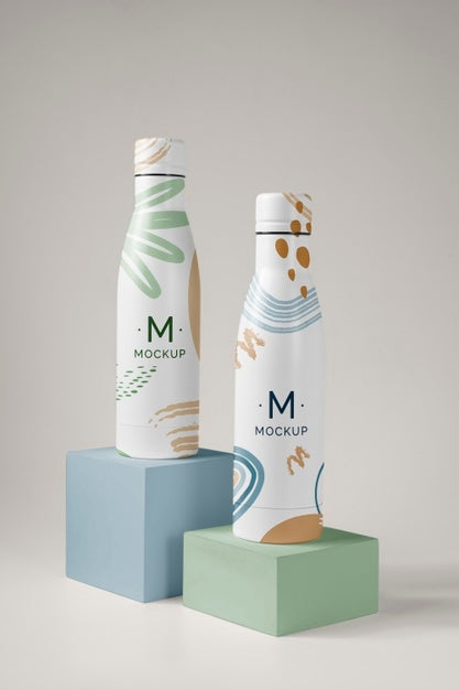 Water Drop Bottle Mockup Design Psd