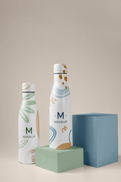 Water Drop Bottle Mockup Design Psd