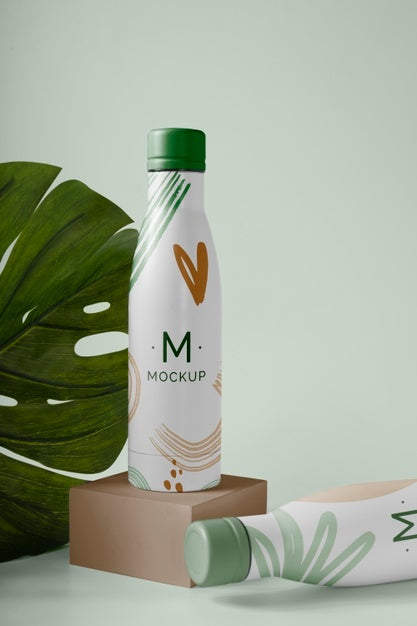 Water Drop Bottle Mockup Design Psd