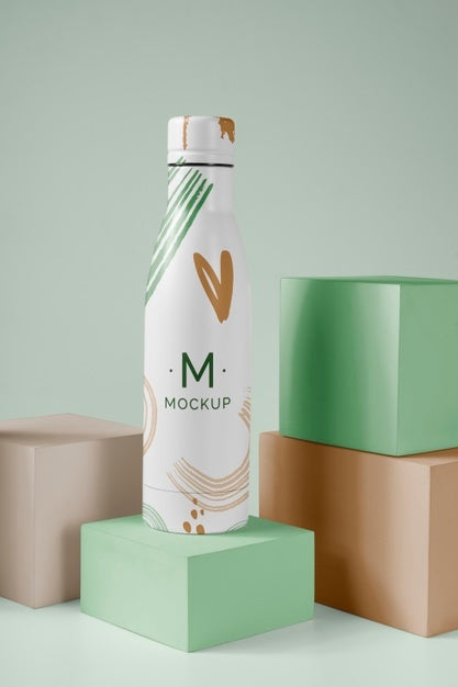 Water Drop Bottle Mockup Design Psd