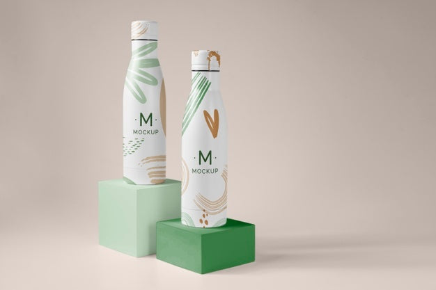 Water Drop Bottle Mockup Design Psd