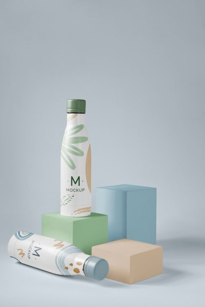 Water Drop Bottle Mockup Design Psd