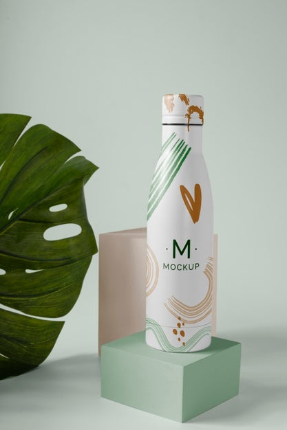 Water Drop Bottle Mockup Design Psd