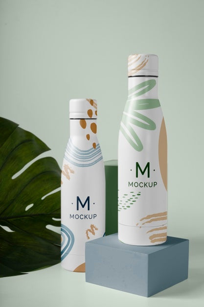 Water Drop Bottle Mockup Design Psd