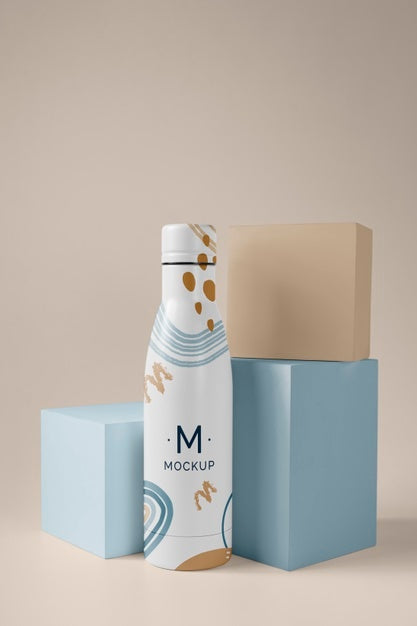 Water Drop Bottle Mockup Design Psd