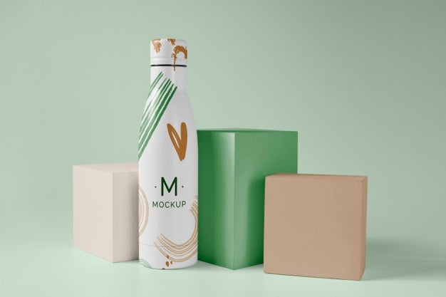 Water Drop Bottle Mockup Design Psd