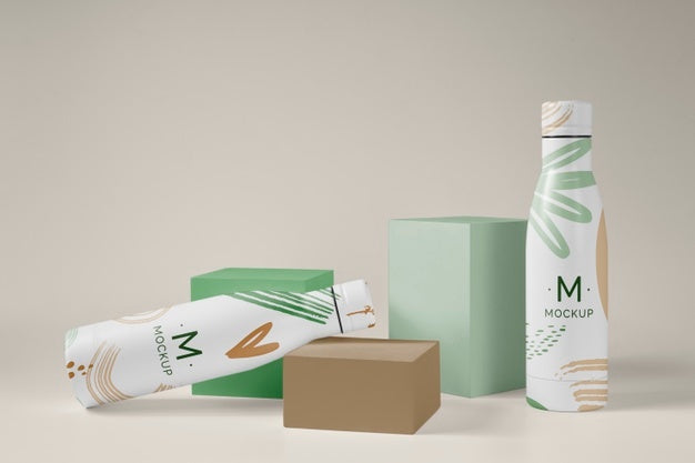 Water Drop Bottle Mockup Design Psd